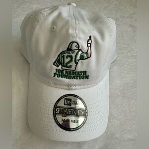 New Era White and Green Joe Namath Foundation Cap